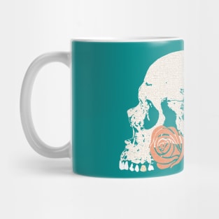 Vintage Skull with Orange Rose Mug